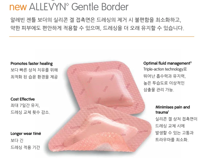 S N 알레빈 ALLEVYN Gentle Border Lite 10X10cm 10개입 상세2