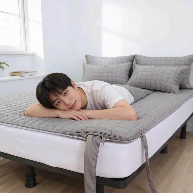 전기장판커버 순면 누빔 침대패드 싱글 퀸 킹 세탁용 침실 방한용 인테리어 용품