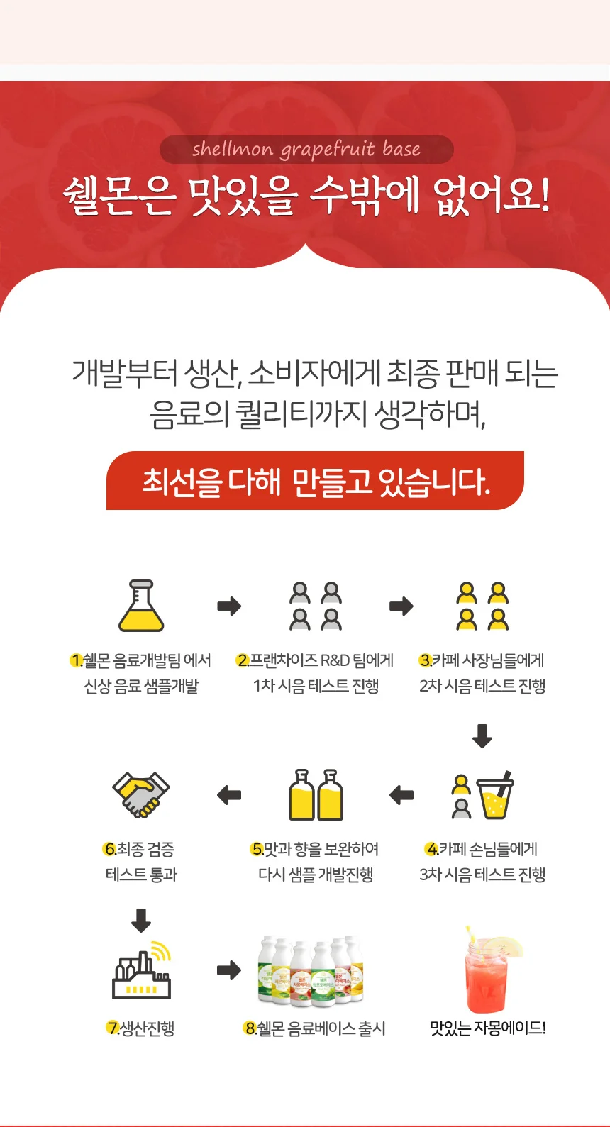 쉘몬 과일 농축액 액상타입 베이스 1kg 모음전/시럽/원액/에이드 상세4