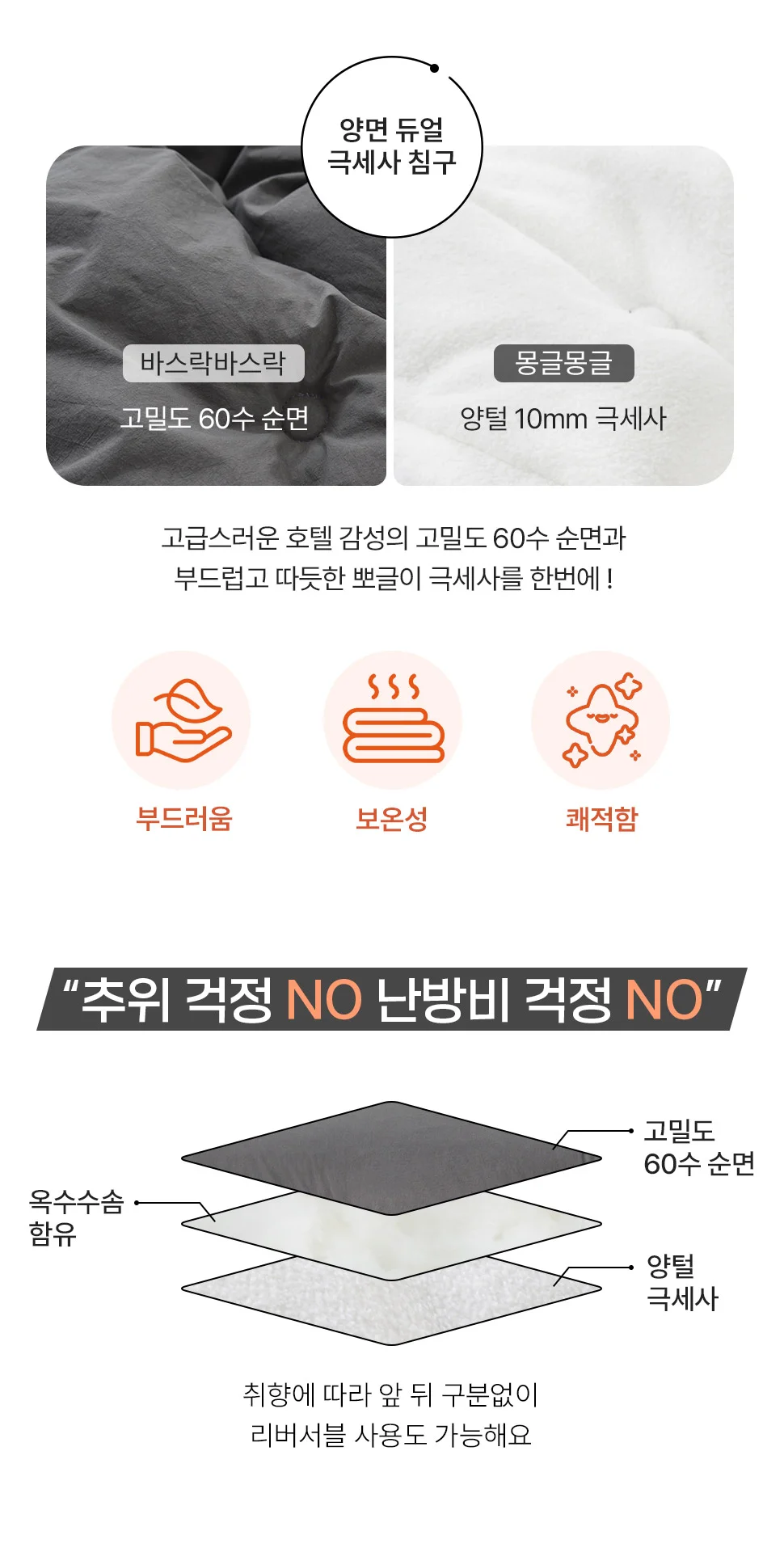 소소한습관 세트납품 이불패드세트 코지 고밀도 킹킹 상세3