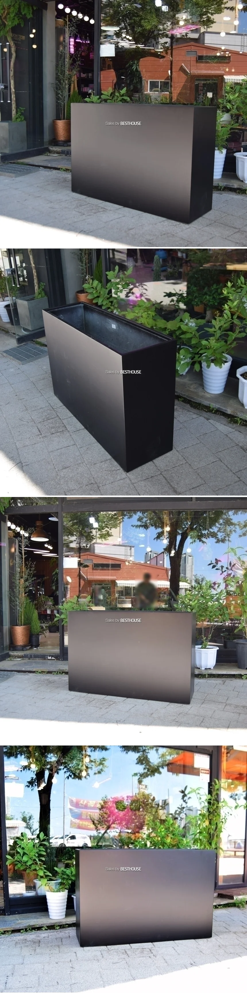 모던 FRP 초대형화분 옆이넓은 직사각 HP1036 122x38x82cm 상세3