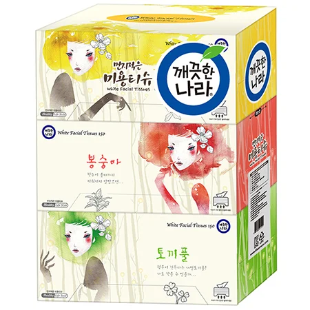 먼지적은 미용티슈 150매x3개입 깨끗한나라 상세3