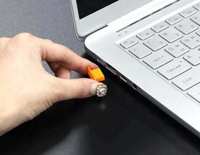 보안 USB 잠금 장치 USB포트 자물쇠 락커 일회용 블루 상세4