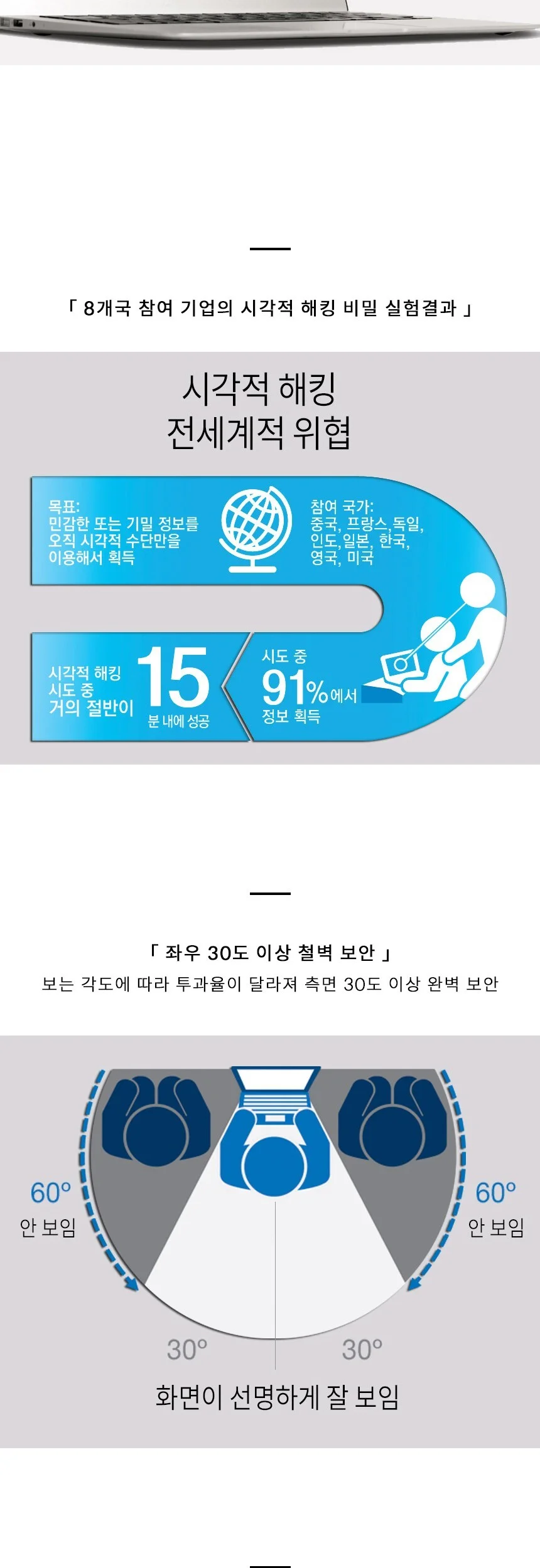 3M PF 13.3W9 노트북 블랙 정보 보안필름 294x166 상세5