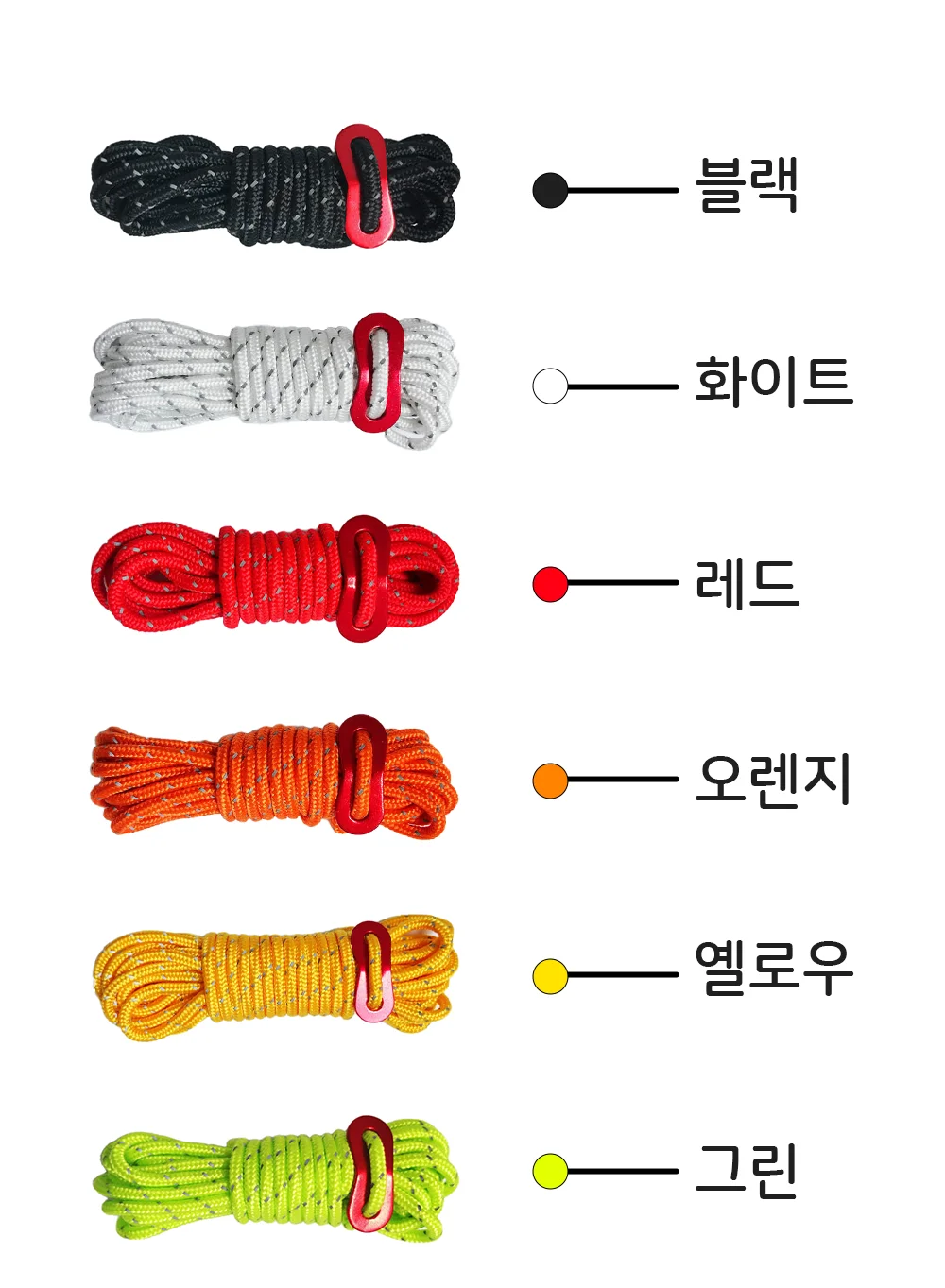 캠핑로프줄 캠핑스트랩 캠핑용스트링 타프끈 상세3