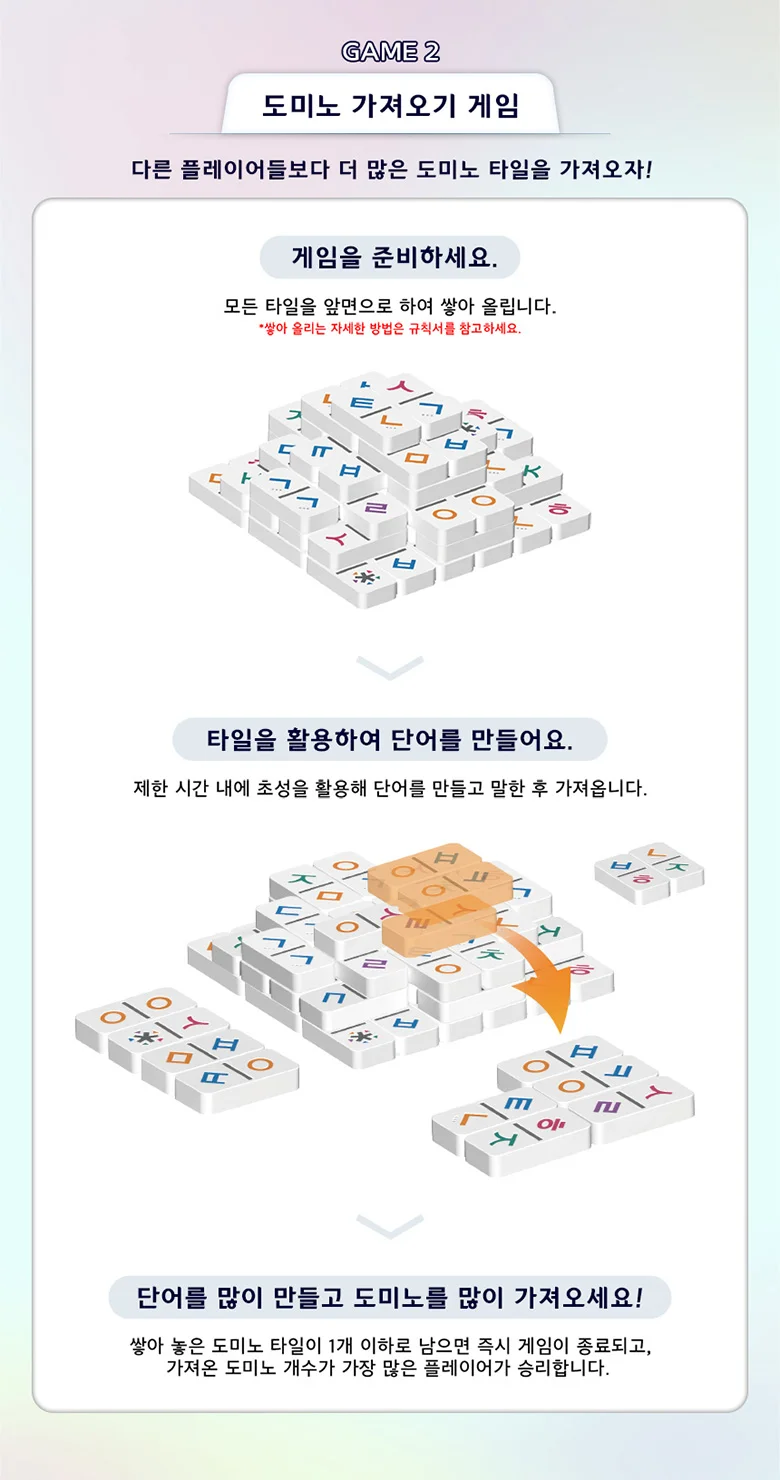 아카데미과학 초성 도미노 한글 공부 놀이 보드게임 상세5