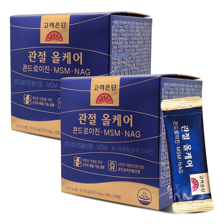 고려은단 관절 올케어 콘드로이친 MSM NAG 30포 2개