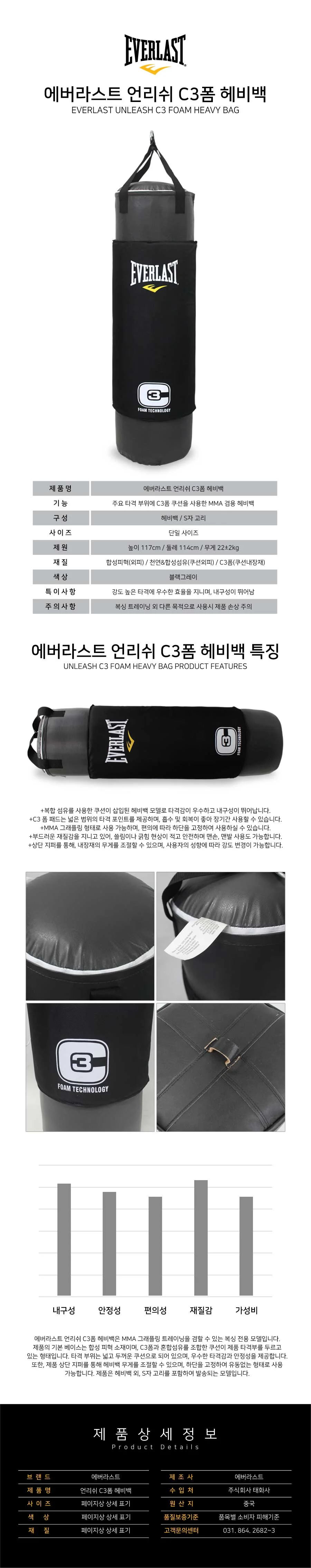 격투 트레이닝 체육 센터 복싱 체어 백 상세1