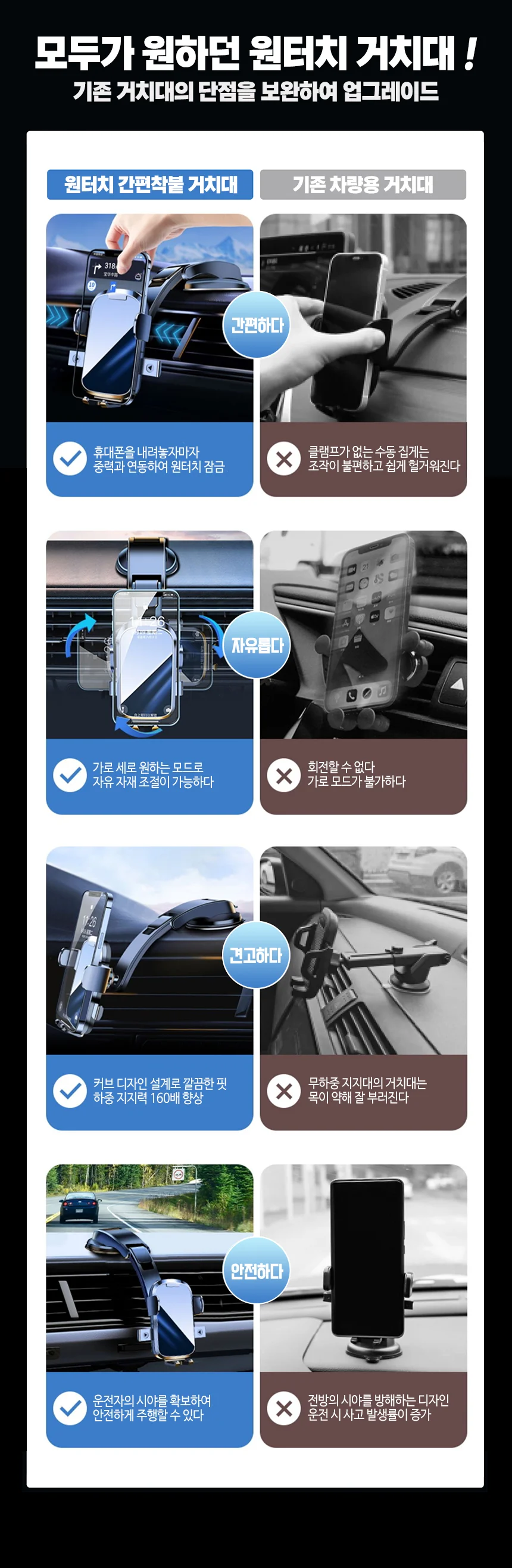 차량용 간편 착붙 거치대 상세2