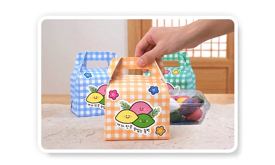 삼색 체크상자 송편포장3개 상세2
