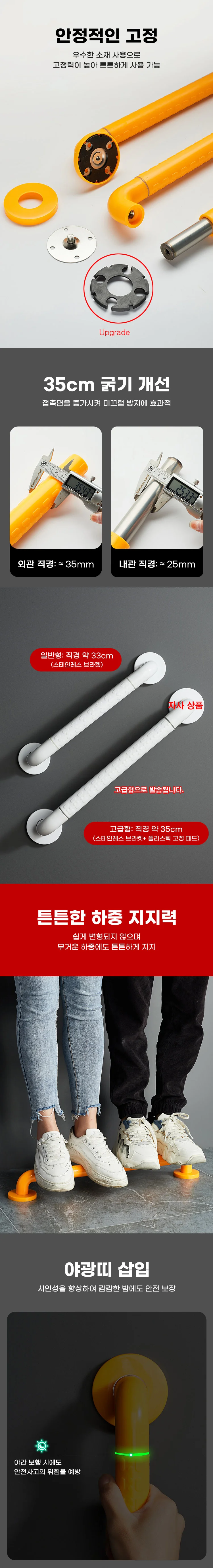 안전바 안전손잡이 화장실 핸드레일 장애인 벽부형 상세2