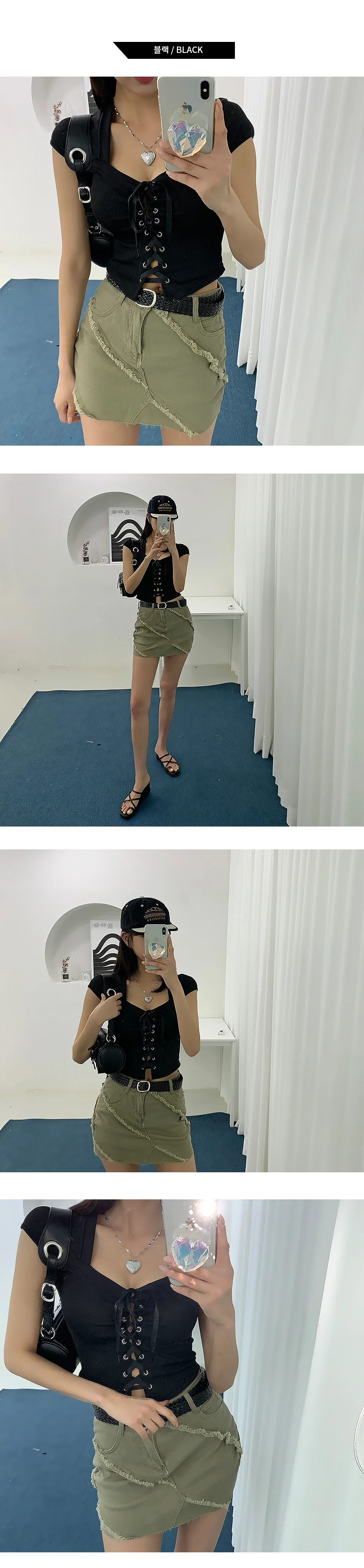 디즈꼬임벨트 유광 허리띠 짜임 포인트 여성 실버 상세5