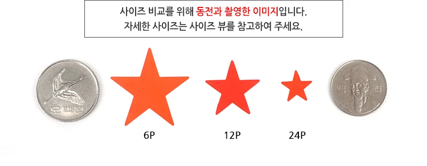 별 컬러 라벨 24P 식별 포인트 장식 1장 분류 12P 표시 6P 스티커 상세4