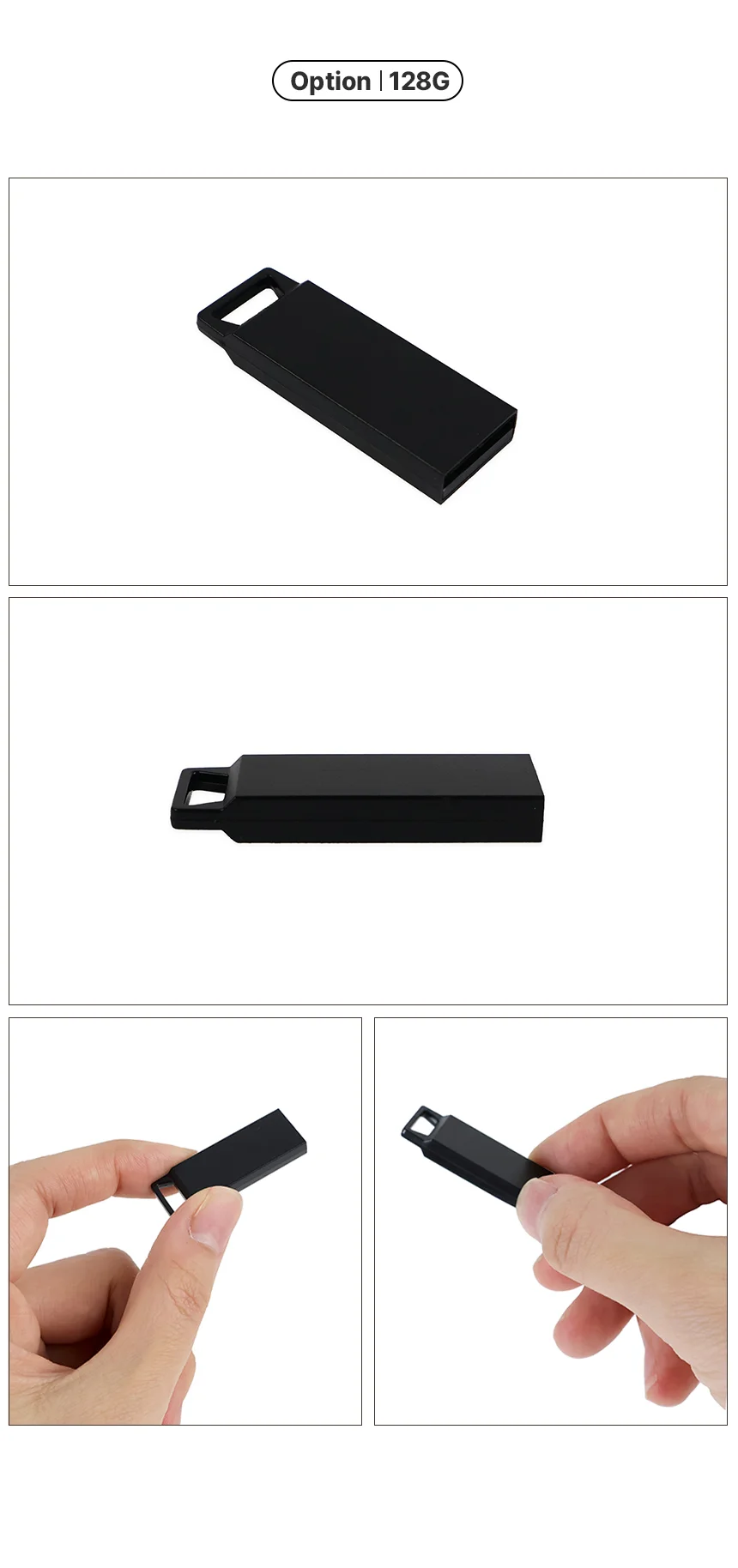 모던검정 USB 심플디자인USB 고리형유에스비 슬림형USB 상세3