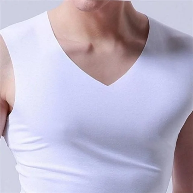 남성 무봉제 런닝 남성 v넥 런닝 드라이 스포츠 흡한속건 기능성 여름 헬스 피트니스 언더웨어 브이넥