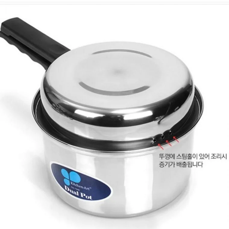 듀얼 라면 냄비 16cm 냄비 라면 형뚜껑 주방용품 포트 양은