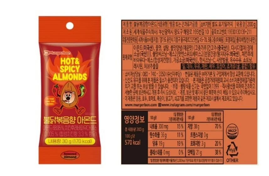 머거본 불닭볶음 아몬드 30g X 12개 상세5