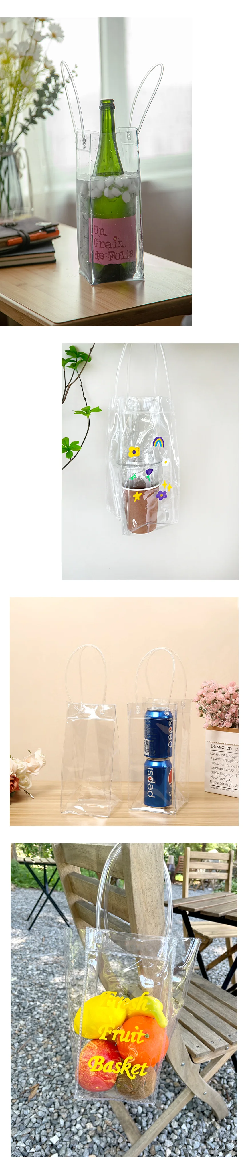 샴페인 PVC 와인 칠링백 아이스버킷 보냉 쿨러 35cm 상세3