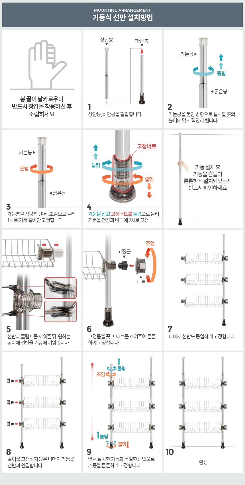 정리대 코너 0.4M 화장실선반 3단 욕실수납선반 욕조 상세4