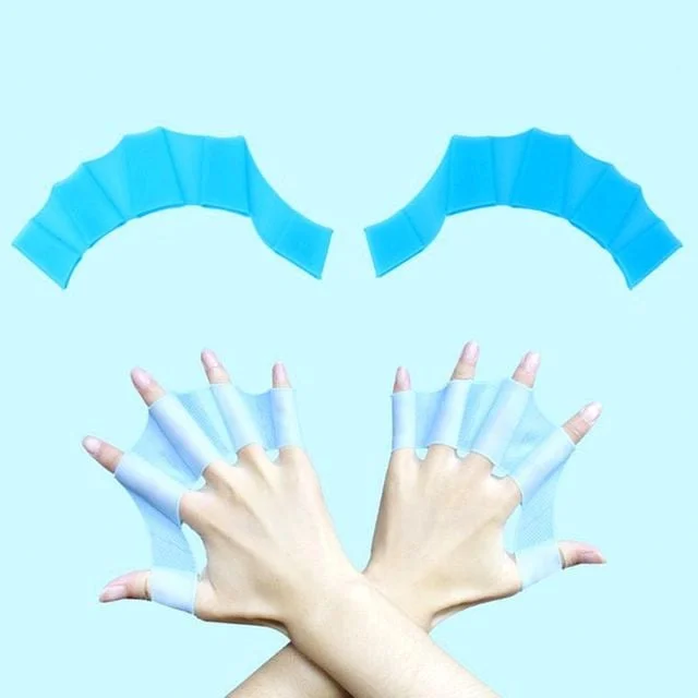 손가락 물갈퀴 개구리 수영장갑 스노쿨링장갑 M 2P