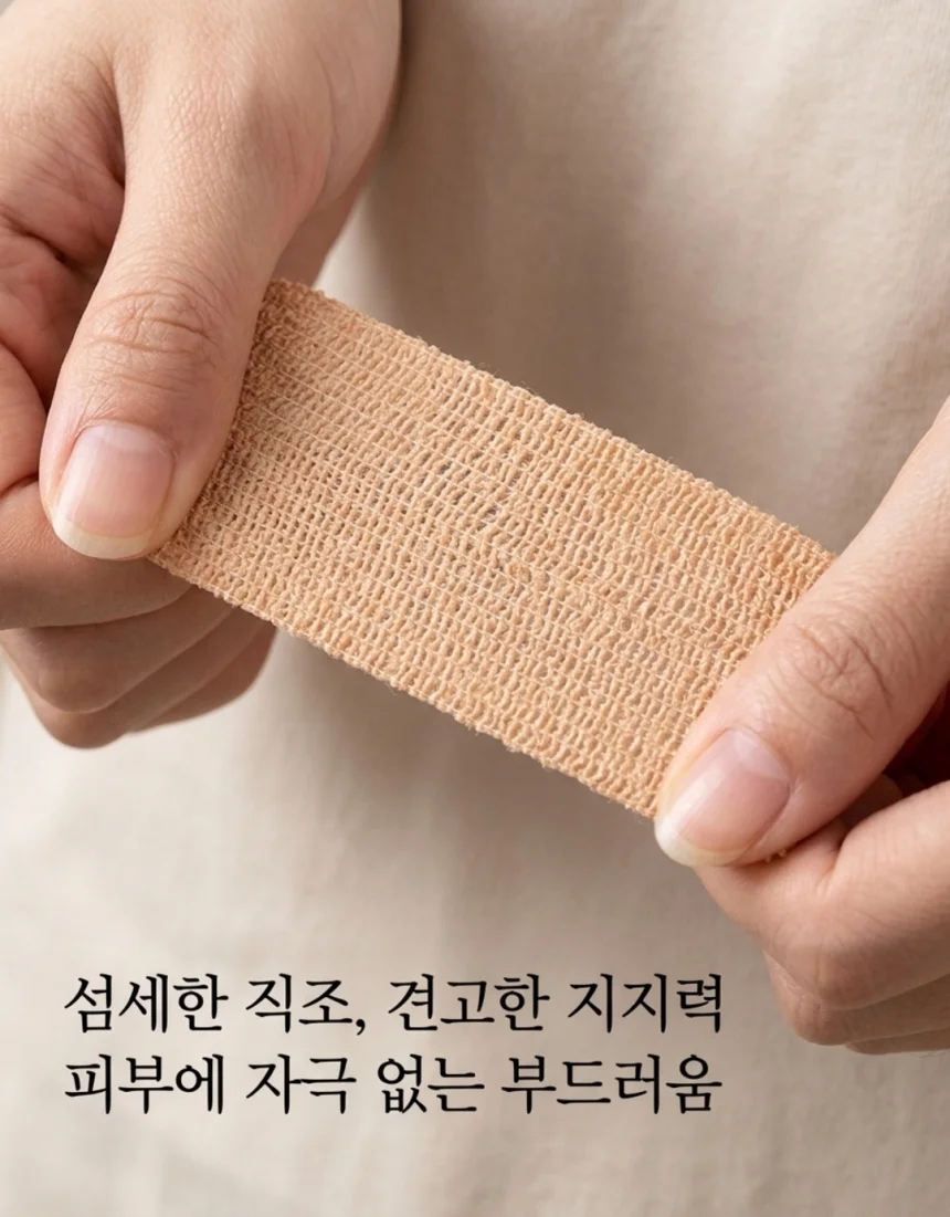 자가점착 탄력밴드 스포츠 테이프 블랙 스킨 2.5cm 5cm 상세3