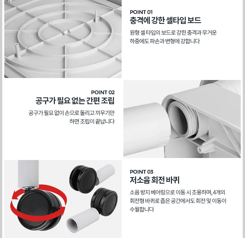 CART-101B 웨곤 서빙카 3단 플라스틱 서빙카트 이동식 상세2