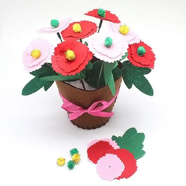 펠트 DIY 카네이션 화분 만들기