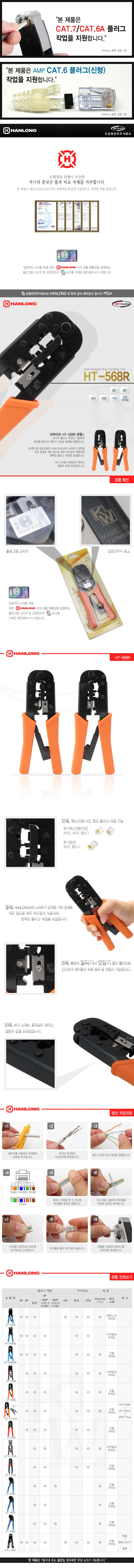 넷메이트 HT568R 랜툴 6P8P 압착기 랜선 공구 탈피기 상세1