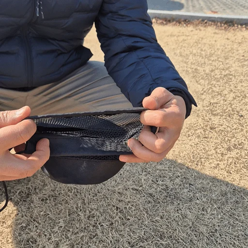 간편 휴대용 나일론 골프공 보관 메쉬 파우치 백 상세1