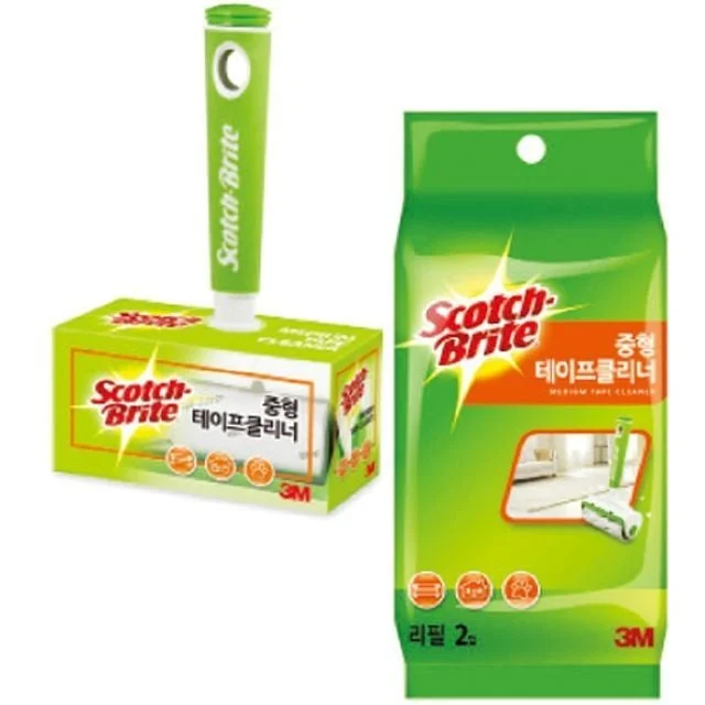 브라이트 리필 2개입 100mm 8m 고양이털제거기 청소롤러
