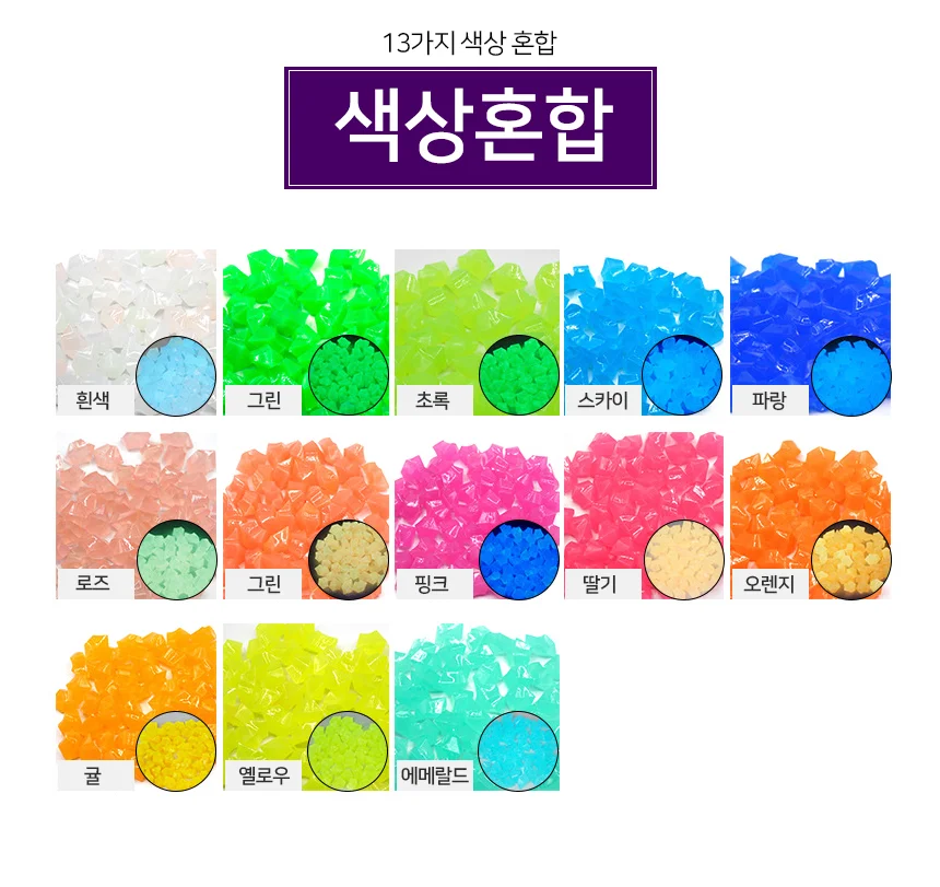 야광돌 야광스톤 화분자갈 돌장식 상세3