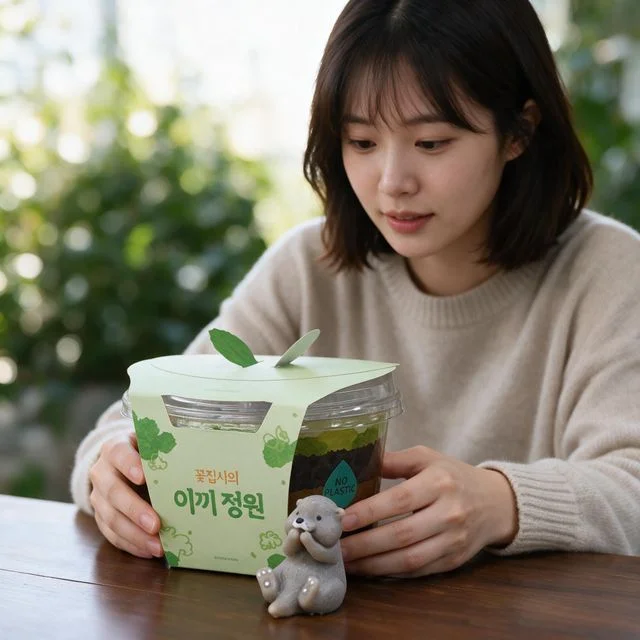 테라리움 이끼정원 수달 미니정원 교육용 실내 관상용 공기정화식물