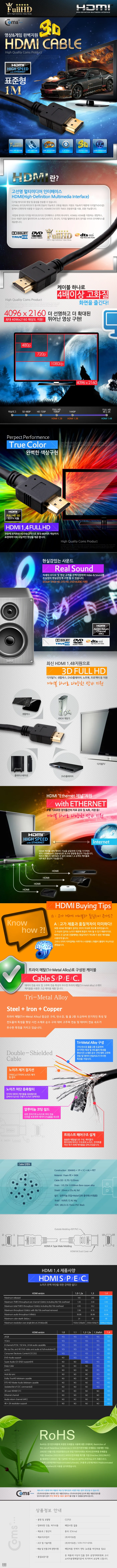 HDMI 케이블 표준형 1M 상세2