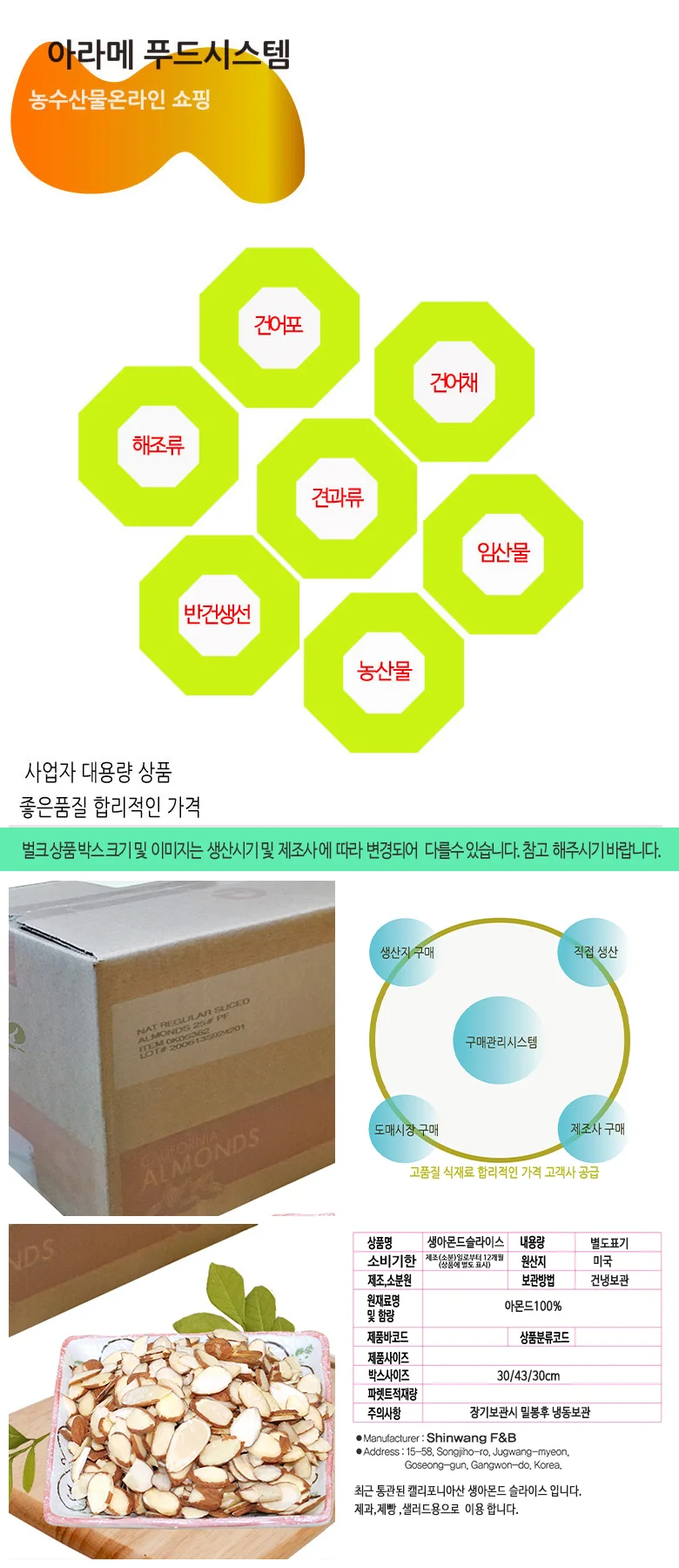 아몬드슬라이스 11.34kg 상세4