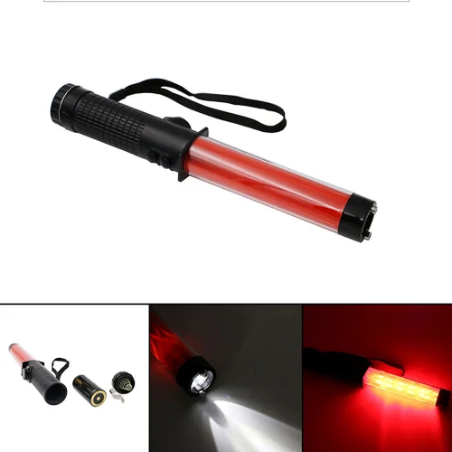 4in1 다기능 LED 후레시 휘슬 경광봉 신호봉