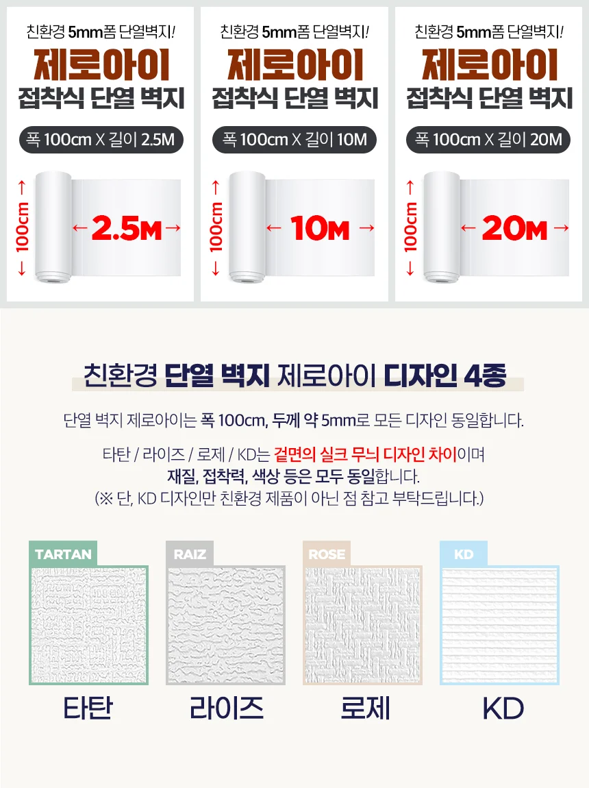 단열벽지 1mX20m 라이즈 민들레 올리브/포인트도배 인테리어 시공 열반사 보온 방한 난방 상세5