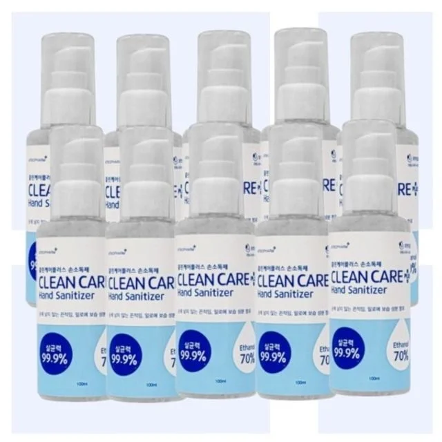클린케어플러스 겔타입 에탄올 100ml 10개 휴대용 손세정제 키트 새니타이저겔