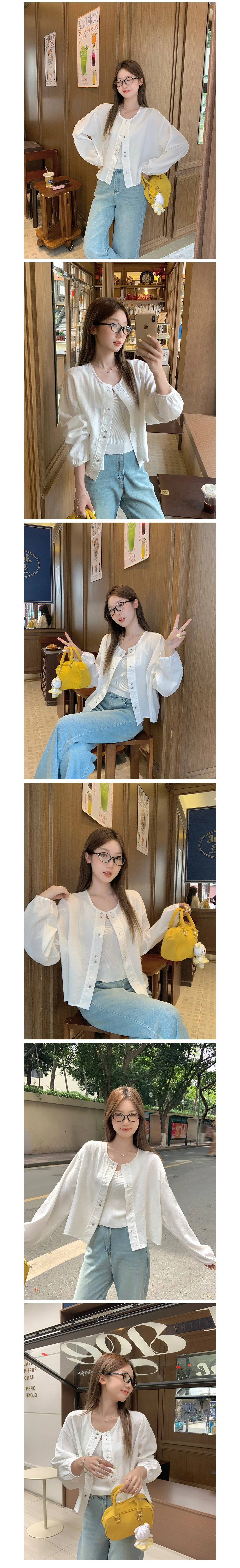 노카라 긴팔 자켓 가디건 상세2