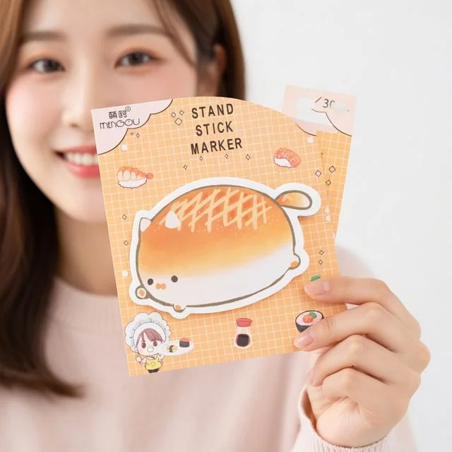 모양 점착메모지 30p 북마크 사무용 점착식 독서용