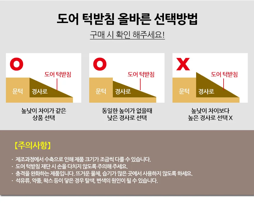 도어 턱받침 도어턱방지 턱방지 문턱경사대 상세5