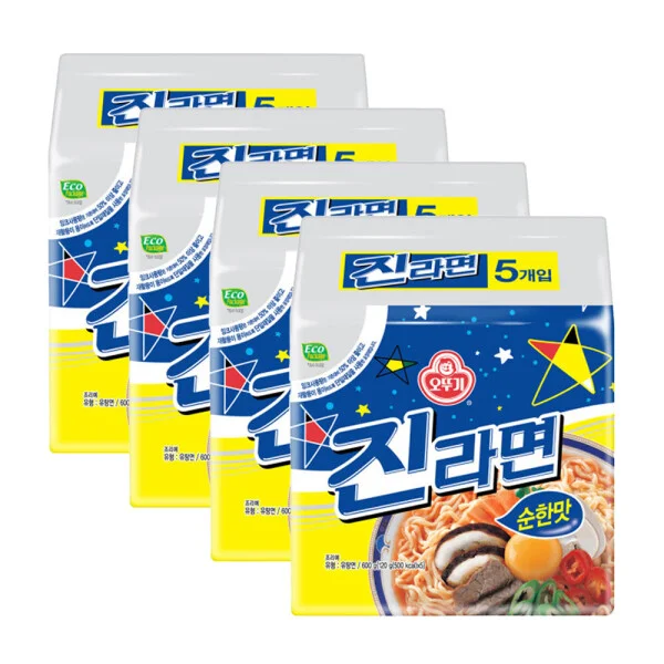 오뚜기 진라면 순한맛 20입 (5입 x 4개) 멀티팩 상세1