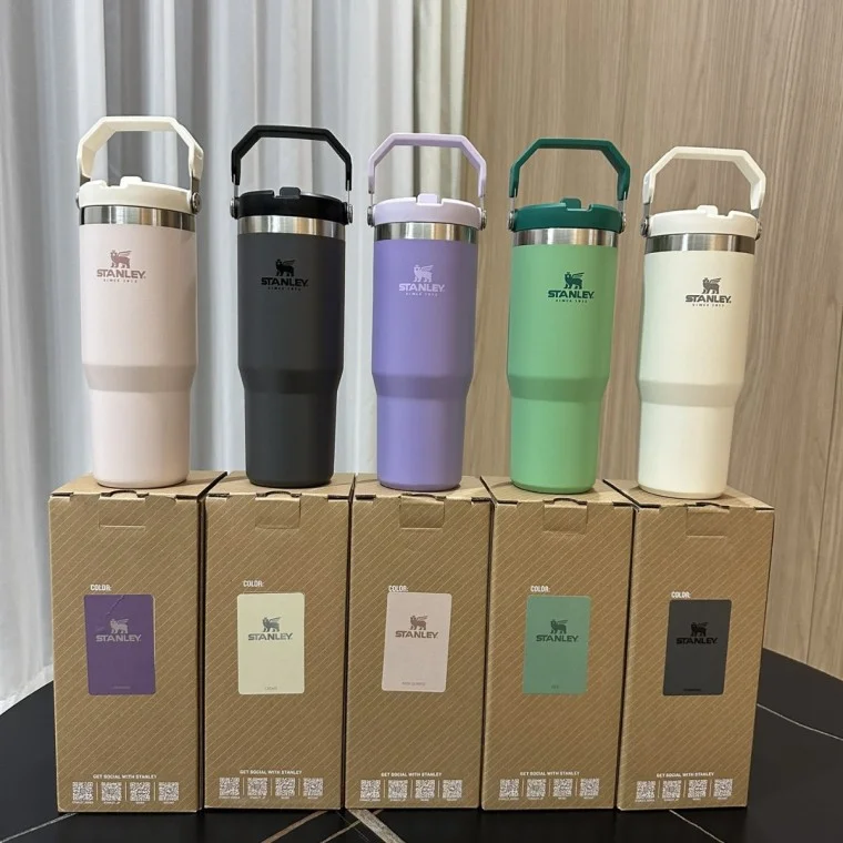 스탠리텀블러 손잡이텀블러 크로스 보더 스탠리 스탠리 보온병 컵 304 스테인레스 스틸 아마존 대외 무역