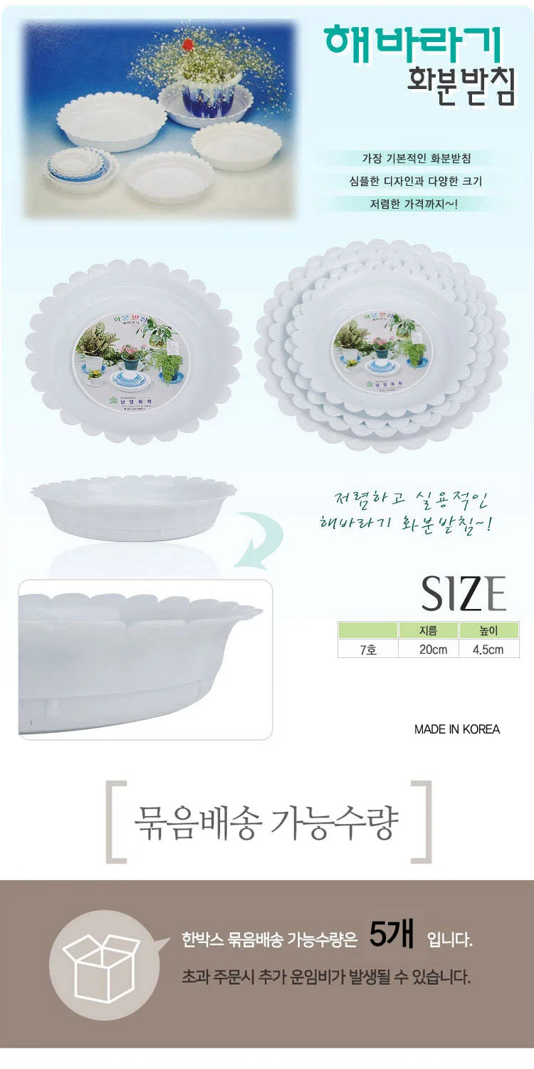 플라스틱 화분 텃밭 화분 식물 꽃 홈가드닝 20cm 상세2
