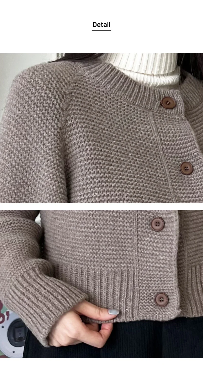 램무드 니트 가디건 나그랑 스타일 여성용 1015 상세3