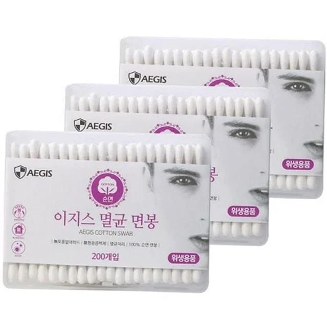 순면 위생 면봉 순면 면봉 무형광 대용량 메이크업 화장용 데일리 청소 무포름알데히드 지우개 귀이개