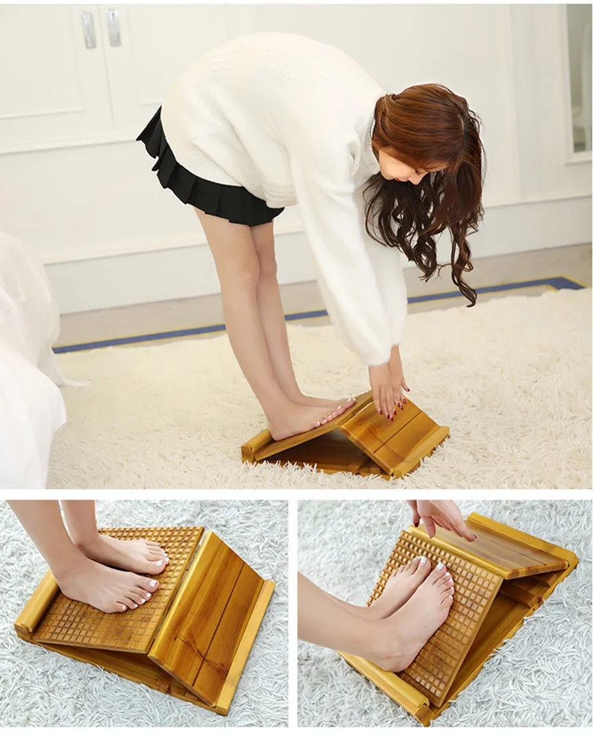 원목 종아리 스트레칭 보드 발목 발바닥 지압 밸런스 스트레칭 경사대 상세4