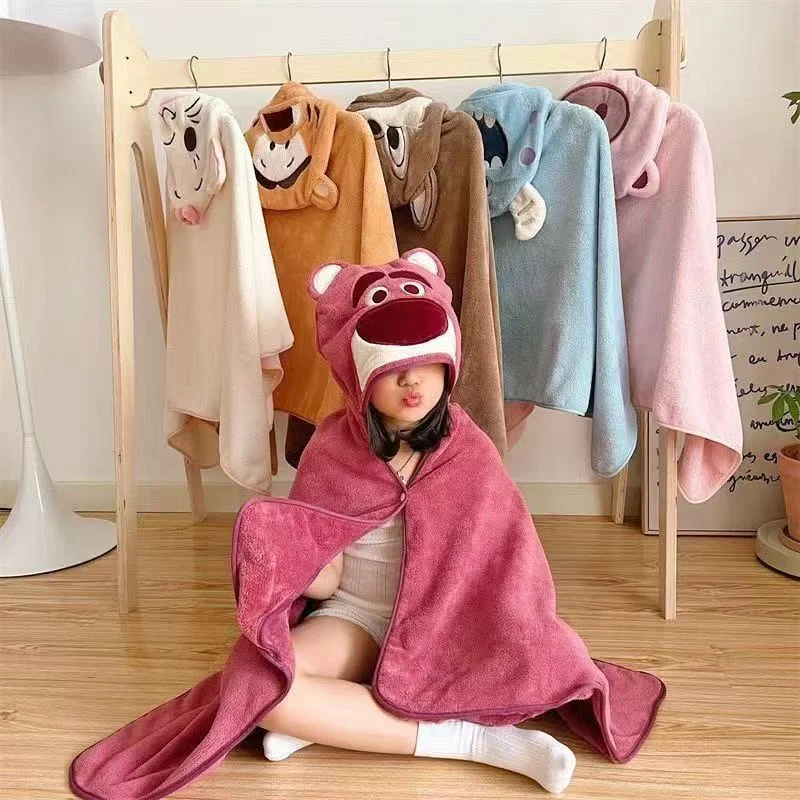 헬로키티목욕가운 신형 흡수 속건 캐릭터 아동 후드 타월 코랄 플리스 케이프 목욕 가운 부드 상세3