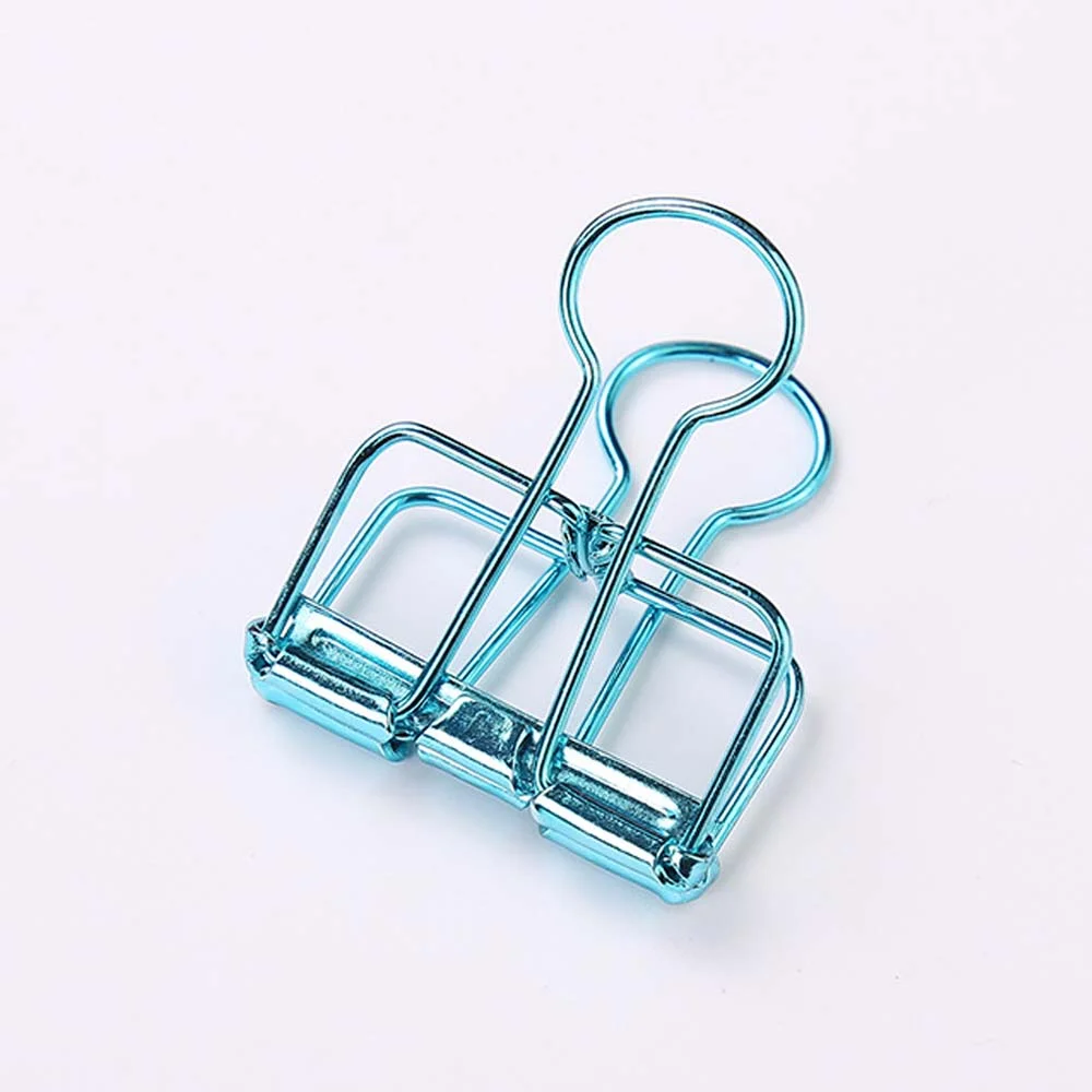 문구존 철제 더블 클립 3개입(5cm) (블루) 문서클립