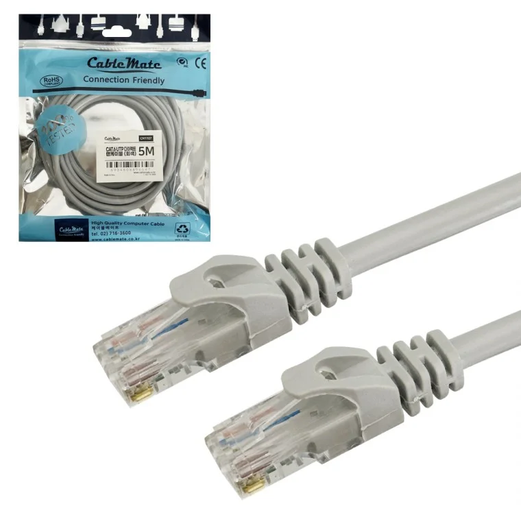 CAT6 UTP 랜케이블 5M 기가 인터넷 랜선 연장선 연결