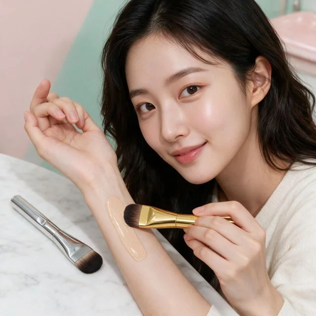 파운데이션 메이크업 브러시 고밀도 윤광 피부 베이스 도구 툴 뷰티용품
